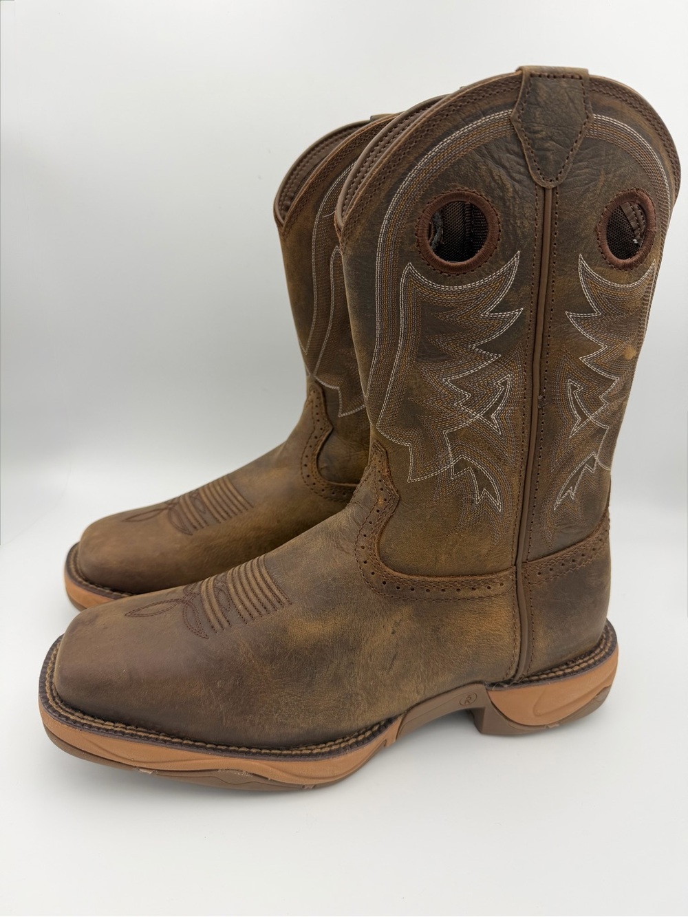Tony Lama Rasp 11 Inch Square Toe Western Work Boots Sz 9.5EE wide safety